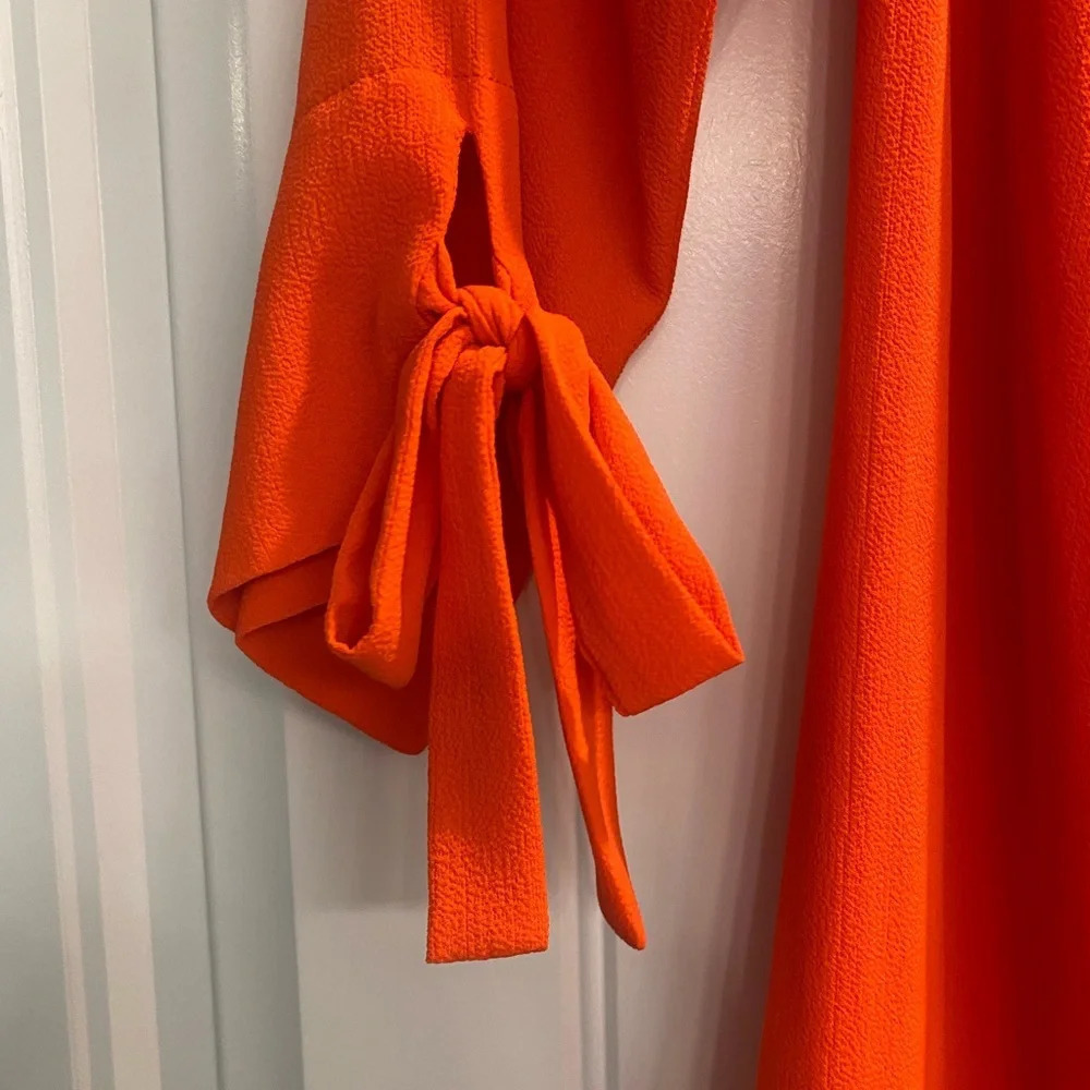 Vince camuto off the shoulder straight dress size 8 coral orange color - Picture 4 of 8